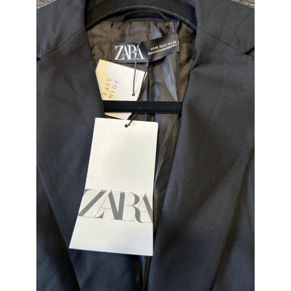 Zara Women's Black Blazer Jacket Size 2 NWT Join Life Tailored One Button - Picture 2 of 4